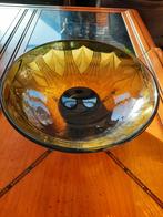 art deco glas schaal / bowl olijfgroen gesign.Legras frans, Ophalen of Verzenden