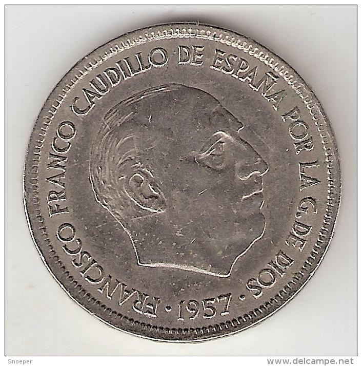 spain 25 pesetas 1957 (68) km 787 xf, Postzegels en Munten, Munten | Europa | Niet-Euromunten, Verzenden, Overige landen, Losse munt