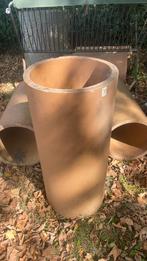 Terrasbakken terracotta 5 stuks gresbuis, Tuin en Terras, Gebruikt, 40 cm of meer, Rond, Ophalen of Verzenden