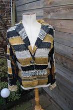 Vest Lulu-H zwart/ oker/ beige mt M Winter Vaste prijs AANBI, Kleding | Dames, Truien en Vesten, Maat 38/40 (M), Zwart, Ophalen of Verzenden