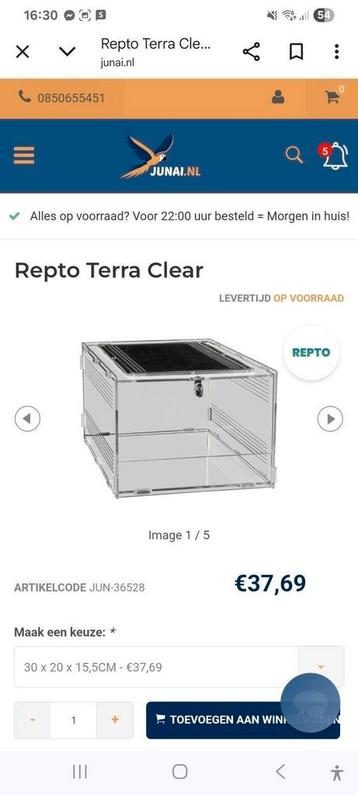 Nieuwe repto terra terrarium  beschikbaar voor biedingen