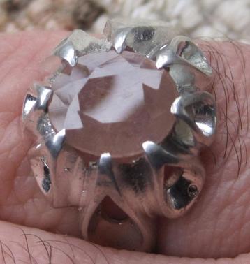 Saffier 3,90 karaat %100 natuurlijk design zilver 925 ring beschikbaar voor biedingen