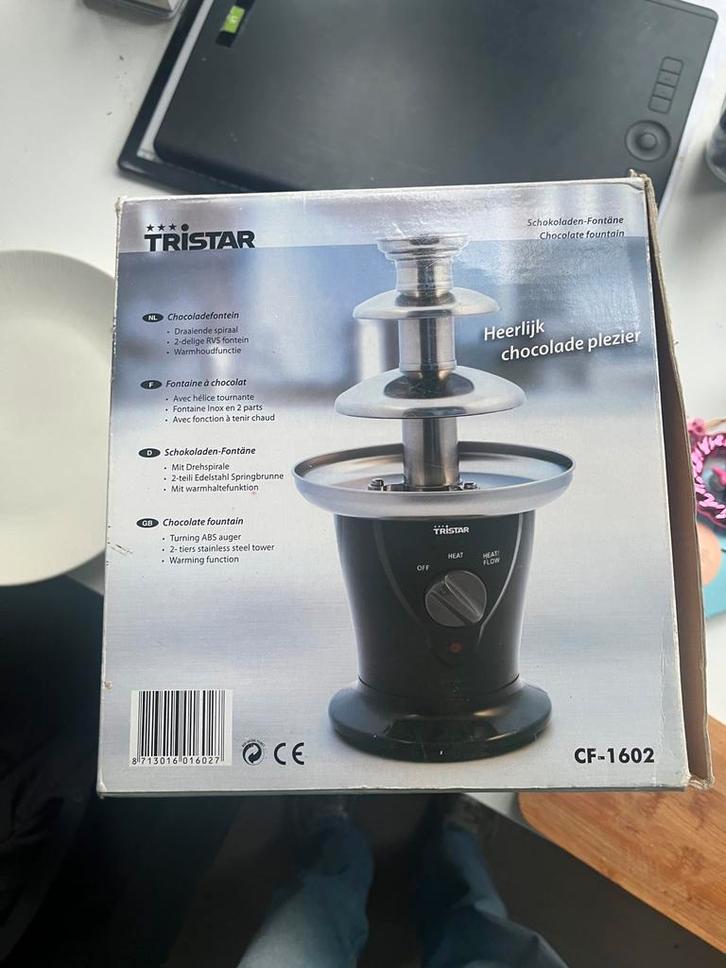 Nieuwe TriStar chocoladefontein, Witgoed en Apparatuur, Fonduesets, Nieuw, Fondueset, Elektrisch, Ophalen of Verzenden