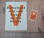 WO2 Propaganda flyer en sluitzegel  V-actie1941, Verzamelen, Nederland, Ophalen of Verzenden, Landmacht