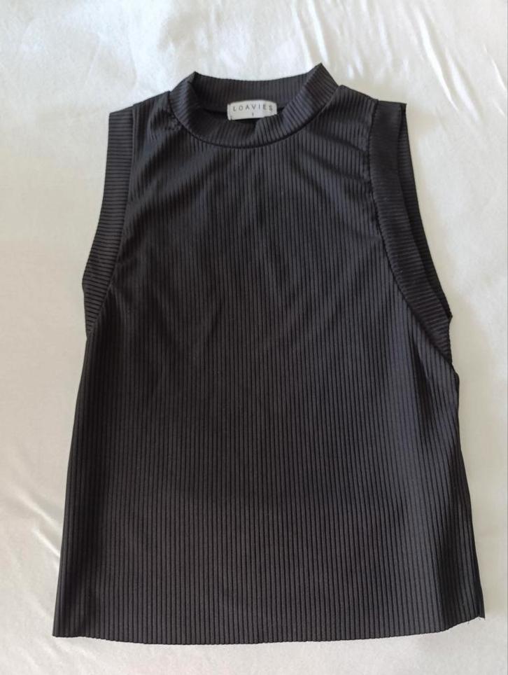Zwarte luxe dames top Loavies maat S/36, Kleding | Dames, Tops, Nieuw, Maat 36 (S), Zwart, Zonder mouw, Ophalen of Verzenden