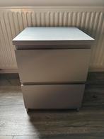 Nachtkastje Malm Ikea grijs, Ophalen, Zo goed als nieuw, Minder dan 45 cm, 55 tot 70 cm