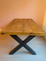 industriële eettafel wagonplanken 150x83,5, Huis en Inrichting, Tafels | Eettafels, Ophalen, Gebruikt, 50 tot 100 cm, 150 tot 200 cm