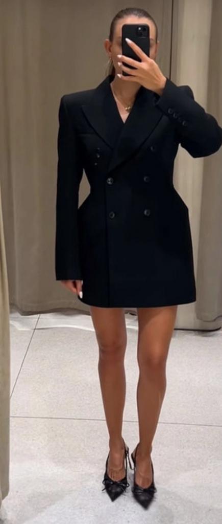 ZARA blazerjurk nieuw maat S, Kleding | Dames, Jasjes, Kostuums en Pakken, Nieuw, Jasje, Maat 36 (S), Zwart, Ophalen of Verzenden