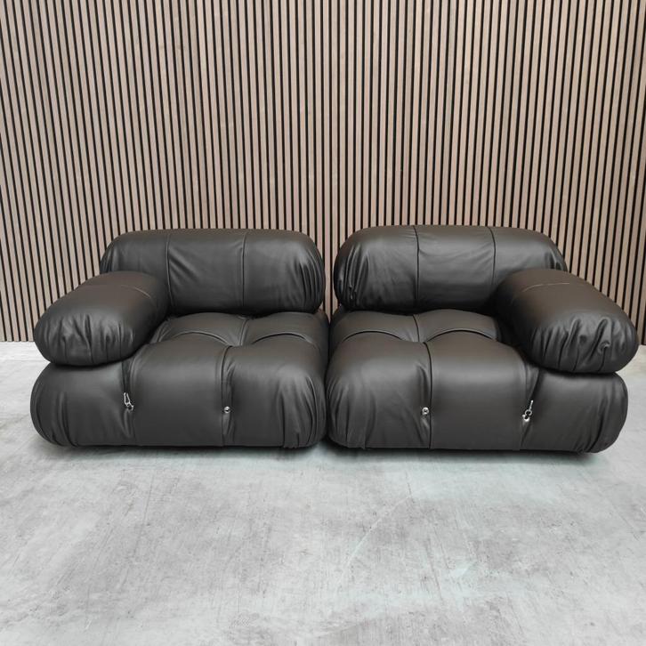 B&B Italia Camaleonda Elementen in Mokka leder, Antiek en Kunst, Antiek | Meubels | Stoelen en Banken, Ophalen of Verzenden