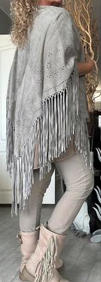 Suedine omslag franje doek , grijs, one size , nieuw, Maat 38/40 (M), Nieuw, Ophalen of Verzenden, Picture Perfect