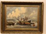 Schilderij Adri Verveen Havengezicht Rotterdam, Ophalen
