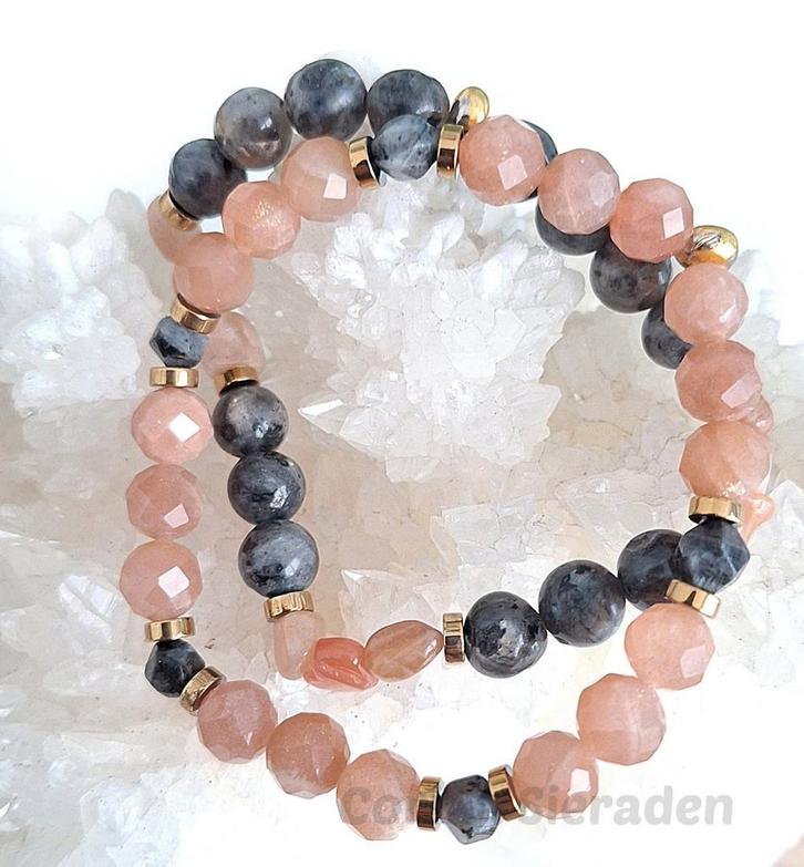 Armbandenset van natuursteen, Sieraden, Tassen en Uiterlijk, Edelstenen, Nieuw, Ophalen of Verzenden