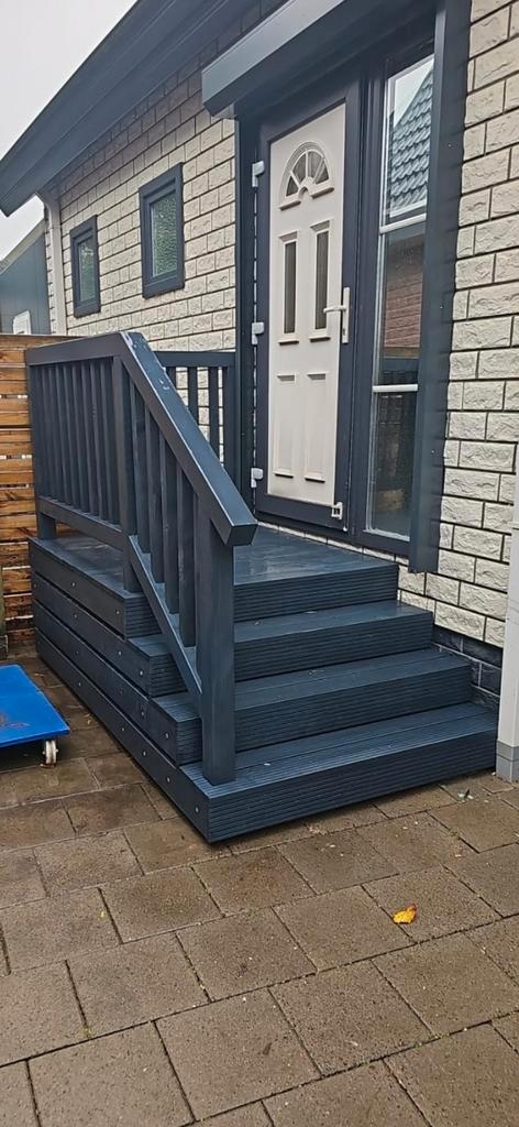 Chalet opstap, Recreatiewoning, Pipowagen, Trap, Bordes, Caravans en Kamperen, Caravan accessoires, Ophalen of Verzenden