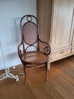 Antieke Beukenhouten Stoel met Riet, Huis en Inrichting, Ophalen of Verzenden