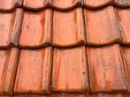 Vhv dakpannen rood circa 800 stuks, Doe-het-zelf en Verbouw, Dakpannen en Dakbedekking, Steen of Klei, Ophalen of Verzenden, Zo goed als nieuw