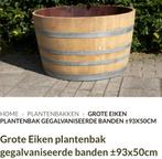 grote eikenhouten bloembak doorsnee 93cm!!, Ophalen, Rond, Nieuw, 60 tot 100 cm
