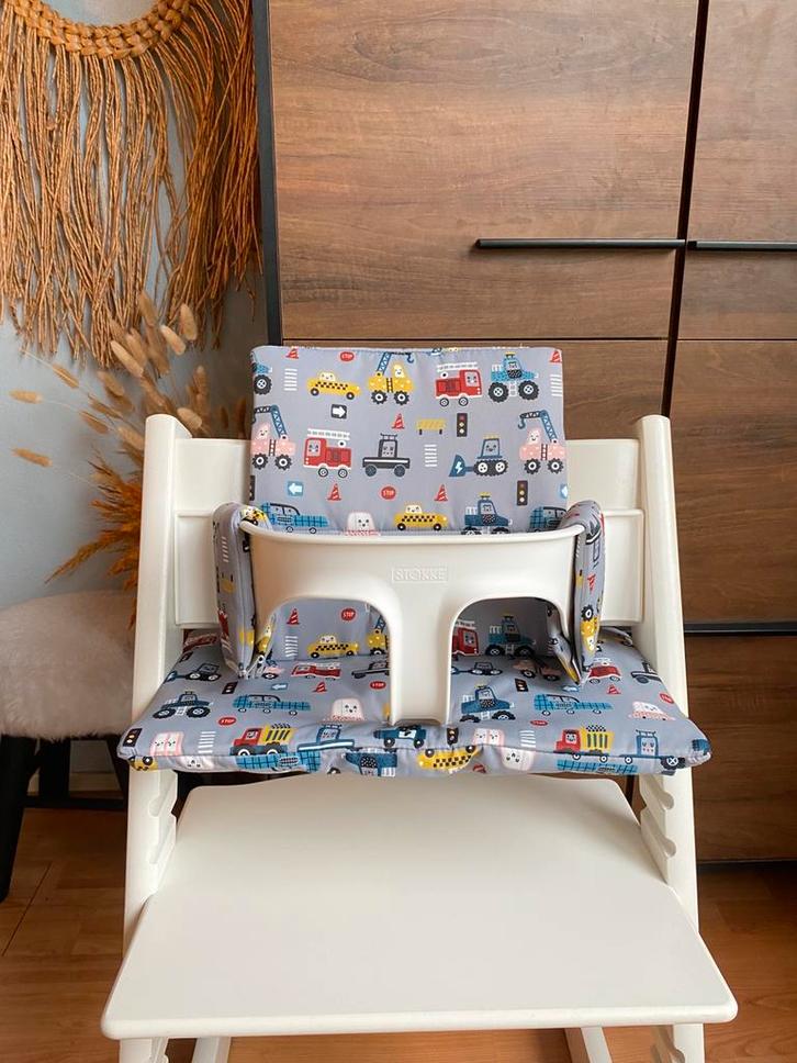 Voertuigen kussenset  kinderstoel tripp trapp afneembaar, Kinderen en Baby's, Kinderstoelen, Nieuw, Meegroeistoel, Stoelverkleiner