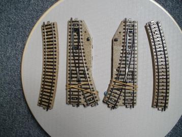 Marklin Ho m rails wisselset no 5202 + wissel+L+R+tegenbocht beschikbaar voor biedingen