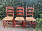 3 eetkamerstoelen beschilderd, Ophalen of Verzenden