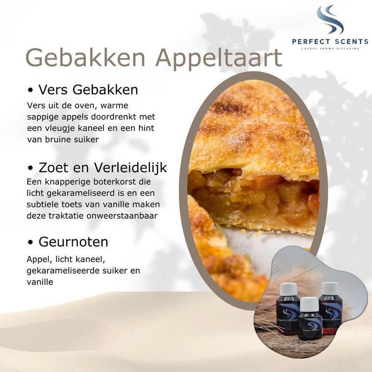 BLACK FRIDAY - Gebakken Appeltaart - Aroma voor Geurmachines, Huis en Inrichting, Woonaccessoires | Overige, Nieuw, Ophalen of Verzenden