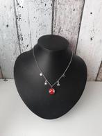 Zilverkleurige ketting met roos, ster & munt, Overige materialen, Verstelbaar, Nieuw, Ophalen of Verzenden