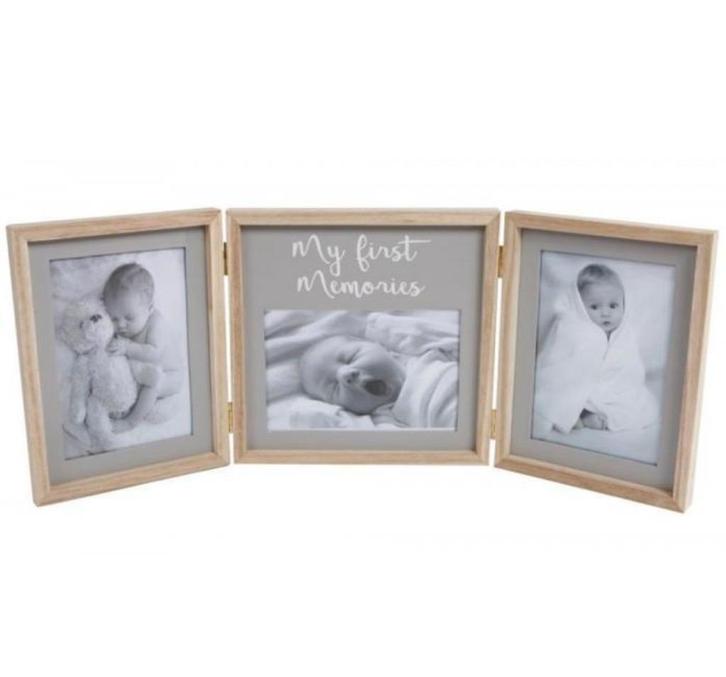 3 luik fotolijst My First Memories, Huis en Inrichting, Woonaccessoires | Lijsten, Nieuw, Minder dan 50 cm, Minder dan 50 cm, Hout