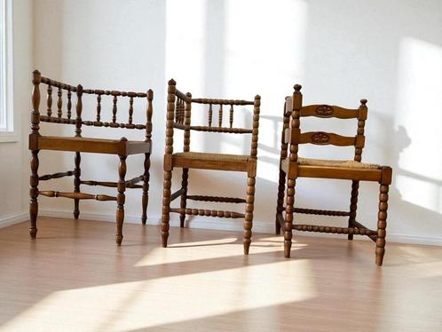 vintage bobbin hoekstoel / stoeltje, Antiek en Kunst, Antiek | Meubels | Stoelen en Banken, Ophalen