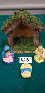 463,]   kerststal klein met beeldjes, Ophalen of Verzenden