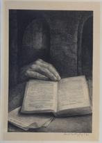 Aart van Dobbenburgh litho "1 Corinthe 13", 1940, gesigneerd, Ophalen