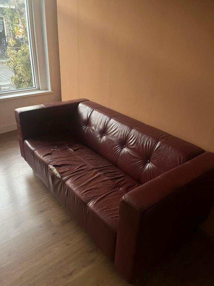 Bank 2.5 zits, Huis en Inrichting, Banken | Bankstellen, Gebruikt, Driepersoons, 200 tot 250 cm, 75 tot 100 cm, Leer, Verzenden