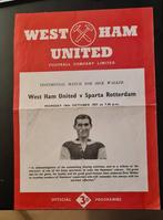 Oud voetbal programma West ham united Sparta Rotterdam 1957, Ophalen of Verzenden, Gebruikt, Sparta, Boek of Tijdschrift