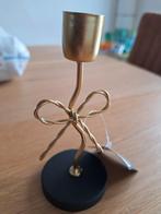 Gouden kandelaar met Strik. Nieuw met prijskaartje., Overige kleuren, Nieuw, Ophalen of Verzenden, Metaal
