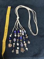 Lange ketting is de kleuren Delfts blauw, wit, zilver, Sieraden, Tassen en Uiterlijk, Kettingen, Ophalen of Verzenden, Zo goed als nieuw