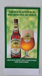 Grolsch Tafelstandaard Proef de Lente met Grolsch Lentebok, Ophalen of Verzenden, Nieuw, Reclamebord, Plaat of Schild, Grolsch