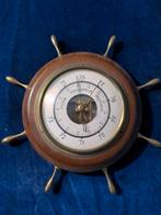 Barometer in houten scheeps stuur behuizing, Audio, Tv en Foto, Weerstations en Barometers, Ophalen of Verzenden