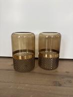 2 bruine windlichten PTMD, Bruin, Ophalen of Verzenden, Zo goed als nieuw, Metaal