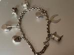 Oud zilveren armbandje met bedeltjes, Sieraden, Tassen en Uiterlijk, Armbanden, Ophalen of Verzenden, Zo goed als nieuw, Zilver