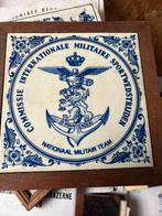 (A) Delftsblauwe militaire plaquette –CISM, leger, Militaire, Verzenden, Landmacht, Nederland