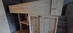 Steigerhouten Hoogslaper met Kast & Bureau en losse trap, Ophalen, Gebruikt, Eenpersoons, 200 cm