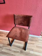 Set van 6 stoelen: rood/bruin & grijs, Ophalen, Gebruikt, Overige kleuren, Metaal
