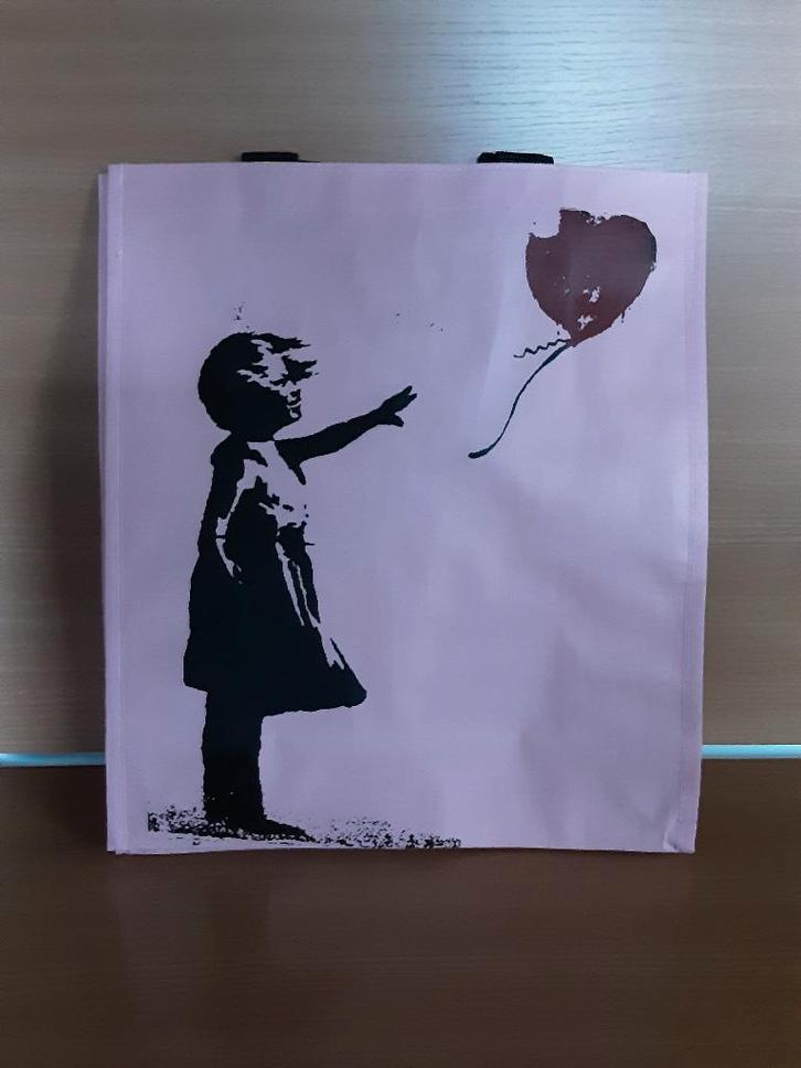 Tas shopper bag kunst Balloon Girl van Banksy splinternieuw!, Sieraden, Tassen en Uiterlijk, Tassen | Schoudertassen, Nieuw, Overige merken