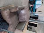 Lederen fauteuil, Huis en Inrichting, Fauteuils, Ophalen, Gebruikt, 75 tot 100 cm, 75 tot 100 cm
