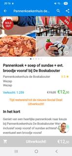 Pannenkoekenhuis de boskabouter, Twee personen, Cadeaubon