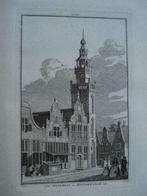 415-416 / Monnikendam  het Stadhuis 16 x 22 c.m. Groot 1757, Antiek en Kunst, Ophalen of Verzenden