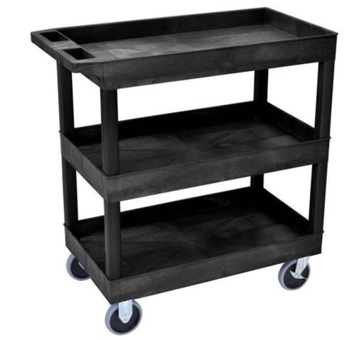 Luxor kunststof etagewagen XL Zwart, Huis en Inrichting, Woonaccessoires | Wandplanken en Boekenplanken, Nieuw, Ophalen of Verzenden