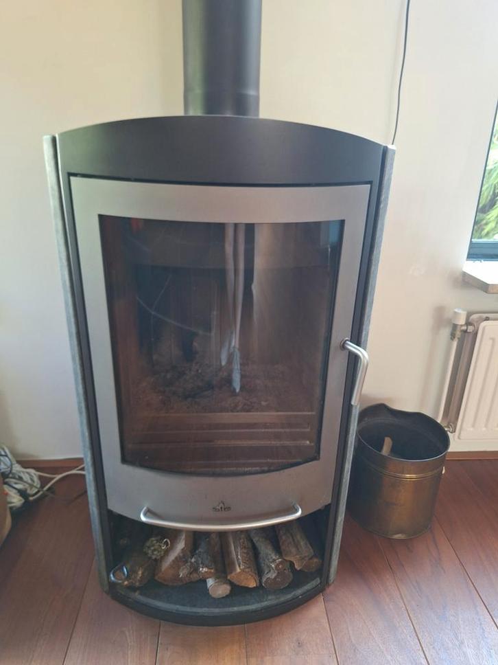 Barbas Eco 400 Houtkachel met Speksteen - Vrijstaand, Huis en Inrichting, Kachels, Gebruikt, Vrijstaand, Houtkachel, Hout, Ophalen
