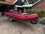 Rubberboot incl. Trailer en motor, Watersport en Boten, Rubberboten, Aluminium, Gebruikt, Benzine, Minder dan 70 pk