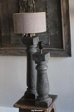 Baluster massief hout met cementfinish matzwart, Huis en Inrichting, Woonaccessoires | Overige, Www.jufbrocante.nl, Www.jufbrocante.nl