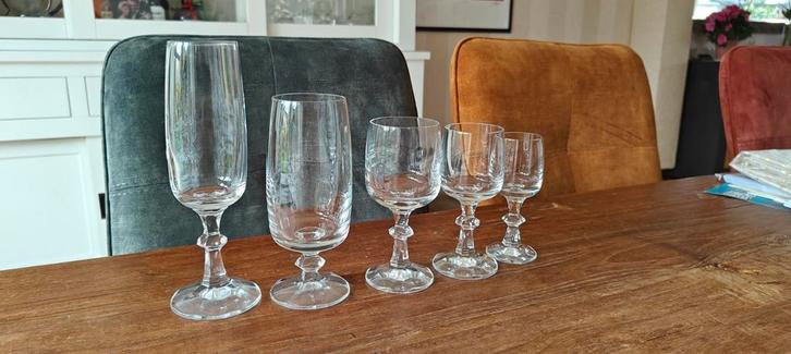 Kristallen Glazen Servies, Antiek en Kunst, Antiek | Glas en Kristal, Ophalen
