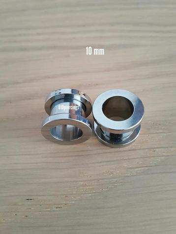 Nieuwe tunnels, pluggen. Staal. 2, 2,5, 3, 4, 5, 6, 8, 10 mm beschikbaar voor biedingen